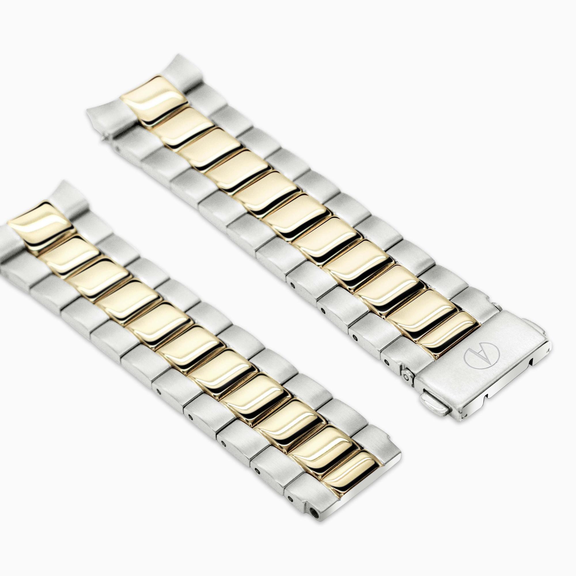 Accurist Everyday Unisex Two Tone Stainless Steel 18mm Bracelet